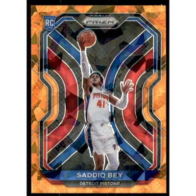 2020-21 Panini Prizm Prizms Orange Ice #284 Saddiq Bey