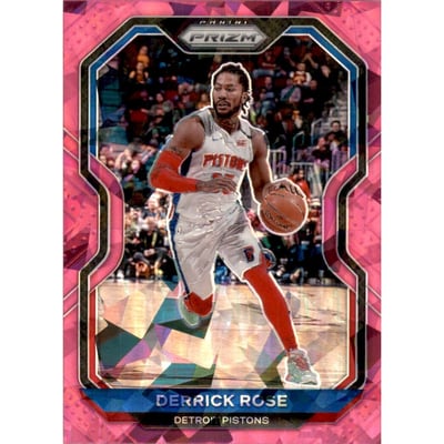 2020-21 Panini Prizm Prizms Pink Ice #231 Derrick Rose