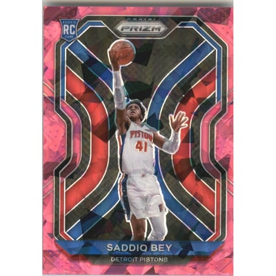 2020-21 Panini Prizm Prizms Pink Ice #284 Saddiq Bey