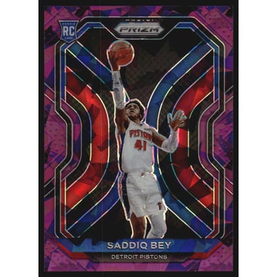 2020-21 Panini Prizm Prizms Purple Ice #284 Saddiq Bey
