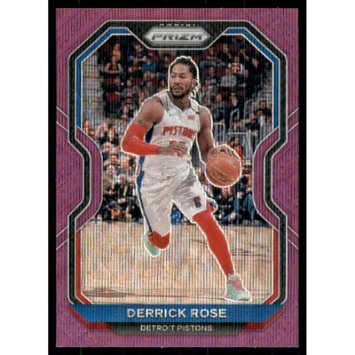 2020-21 Panini Prizm Prizms Purple Wave #231 Derrick Rose