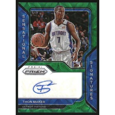 2020-21 Panini Prizm Sensational Signatures Prizms Choice Green #39 Thon Maker
