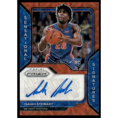 2020-21 Panini Prizm Sensational Signatures Prizms Choice #62 Isaiah Stewart