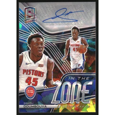 2020-21 Panini Spectra In The Zone Autographs Astral #7 Sekou Doumbouya/35