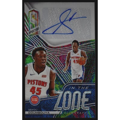 2020-21 Panini Spectra In The Zone Autographs Meta #7 Sekou Doumbouya/25