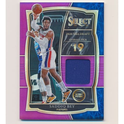 2020-21 Select Draft Selections Memorabilia Prizms Tie Dye #19 Saddiq Bey