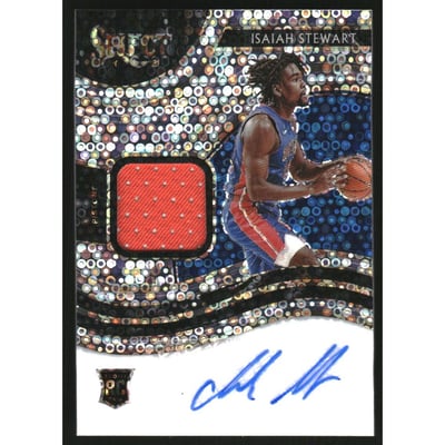 2020-21 Select Rookie Jersey Autographs Prizms Disco #33 Isaiah Stewart