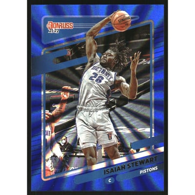 2021-22 Donruss Holo Blue Laser #113 Isaiah Stewart