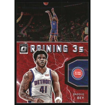 2021-22 Donruss Optic Raining 3s Red #11 Saddiq Bey