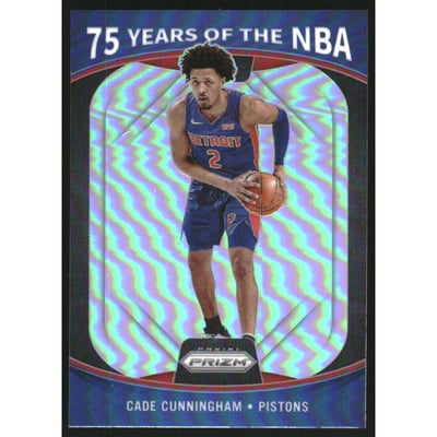 2021-22 Panini 75 Years of the NBA Prizms Silver #21 Cade Cunningham/Prizm