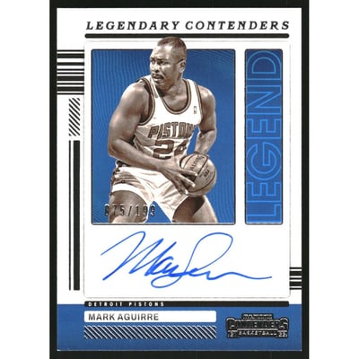 2021-22 Panini Contenders Legendary Contenders Autographs #36 Mark Aguirre/199