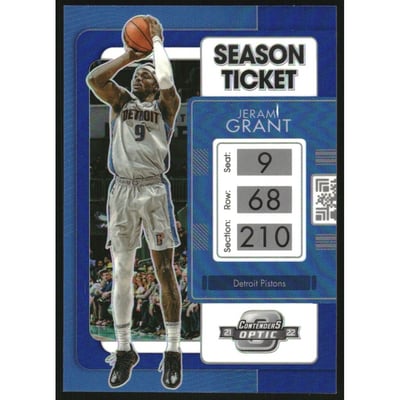 2021-22 Panini Contenders Optic Blue #46 Jerami Grant