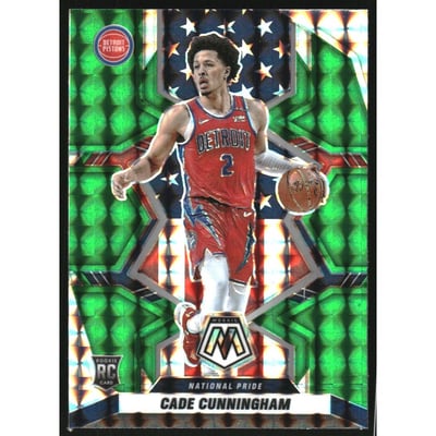 2021-22 Panini Mosaic Mosaic Green #260 Cade Cunningham NP