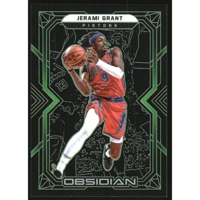 2021-22 Panini Obsidian Electric Etch Green #17 Jerami Grant