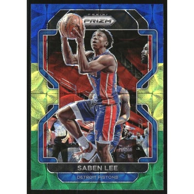 2021-22 Panini Prizm Prizms Choice Blue Yellow and Green #205 Saben Lee