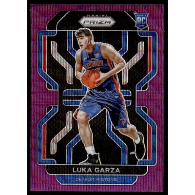 2021-22 Panini Prizm Prizms Purple Wave #303 Luka Garza