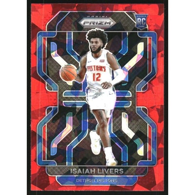 2021-22 Panini Prizm Prizms Red Ice #296 Isaiah Livers