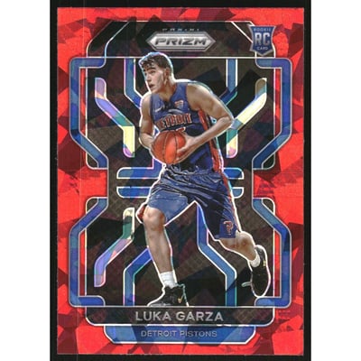 2021-22 Panini Prizm Prizms Red Ice #303 Luka Garza
