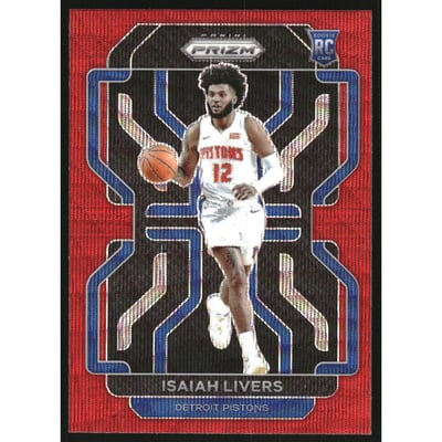 2021-22 Panini Prizm Prizms Ruby Wave #296 Isaiah Livers