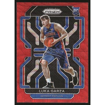 2021-22 Panini Prizm Prizms Ruby Wave #303 Luka Garza