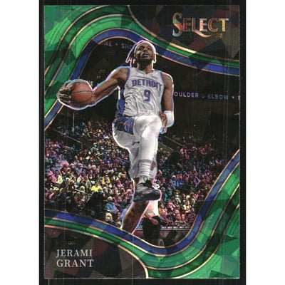 2021-22 Select Prizms Green Cracked Ice #216 Jerami Grant