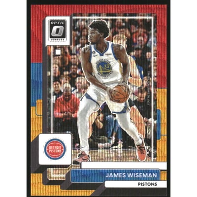 2022-23 Donruss Optic Red and Gold Wave #80 James Wiseman