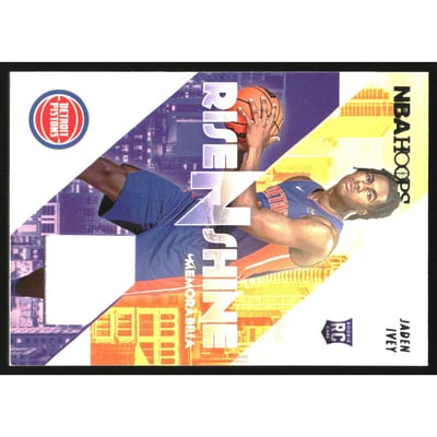 2022-23 Hoops Rise N Shine Memorabilia #1 Jaden Hardy