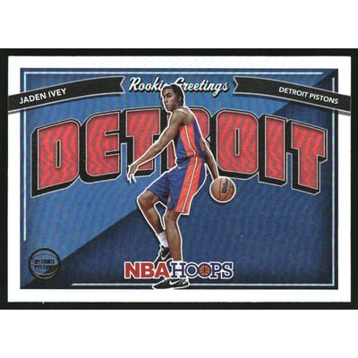 2022-23 Hoops Rookie Greetings Holo #5 Jaden Ivey