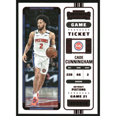2022-23 Panini Contenders Game Ticket Red #44 Cade Cunningham