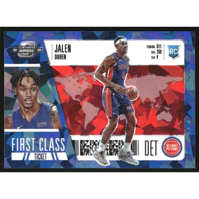 2022-23 Panini Contenders Optic First Class Ticket Red Cracked Ice #17 Jalen Duren