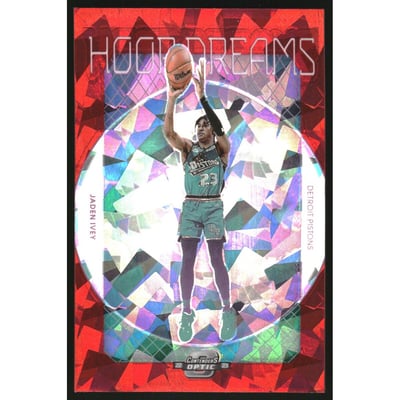 2022-23 Panini Contenders Optic Hoop Dreams Red Cracked Ice #20 Jaden Ivey