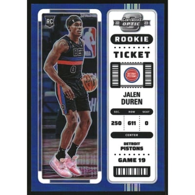 2022-23 Panini Contenders Optic Rookies Blue #21 Jalen Duren