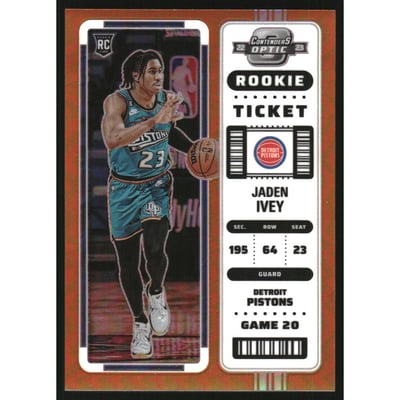 2022-23 Panini Contenders Optic Rookies Orange #24 Jaden Ivey