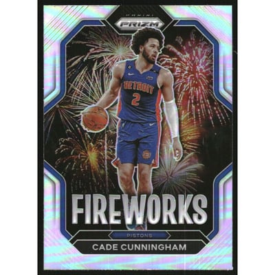 2022-23 Panini Prizm Fireworks Prizms Silver #20 Cade Cunningham