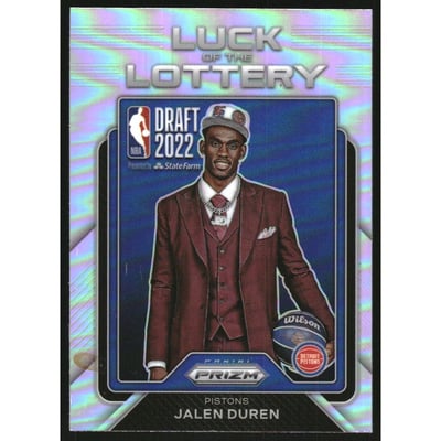 2022-23 Panini Prizm Luck of the Lottery Prizms Silver #14 Jalen Duren