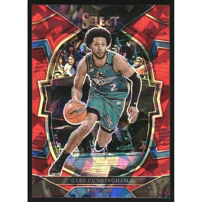 2022-23 Select Prizms Red Cracked Ice #18 Cade Cunningham