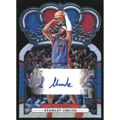 2023-24 Crown Royale Rookie Crown Autographs Blue #27 Stanley Umude