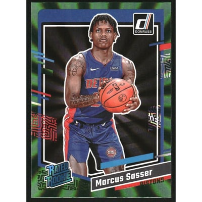 2023-24 Donruss Holo Green Laser #222 Marcus Sasser