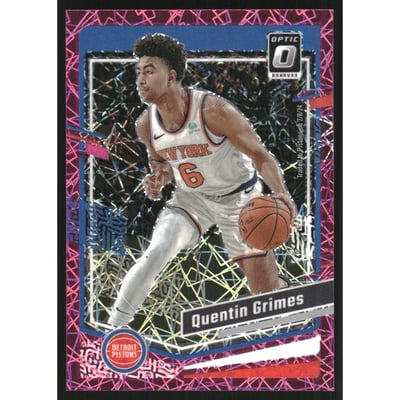 2023-24 Donruss Optic Pink Velocity #46 Quentin Grimes