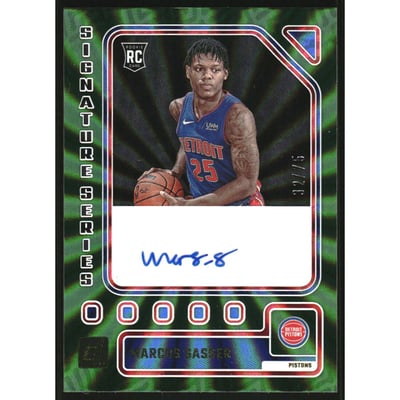 2023-24 Donruss Signature Series Green Laser #12 Marcus Sasser