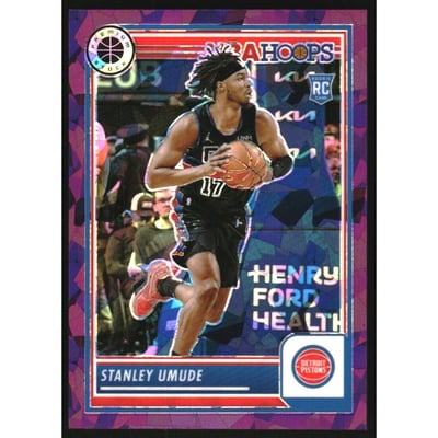2023-24 Hoops Premium Stock Purple Ice Prizm #69 Stanley Umude