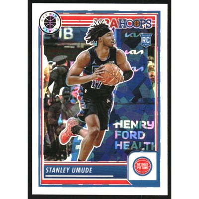 2023-24 Hoops Premium Stock White Ice Prizm #69 Stanley Umude