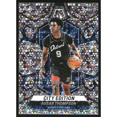 2023-24 Panini Mosaic Mosaic Fast Break Silver #290 Ausar Thompson/City Edition