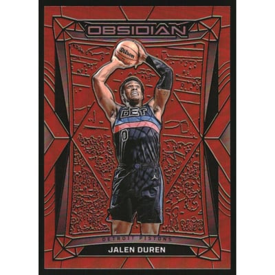 2023-24 Panini Obsidian Electric Etch Orange Flood #193 Jalen Duren