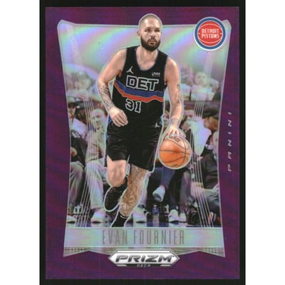 2023-24 Panini Prizm Deca Prizms Purple #27 Evan Fournier