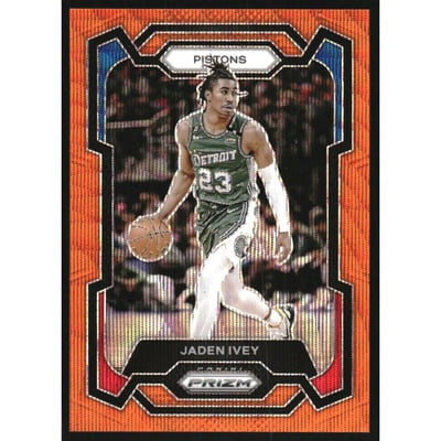 2023-24 Panini Prizm Prizms Orange Wave #52 Jaden Ivey