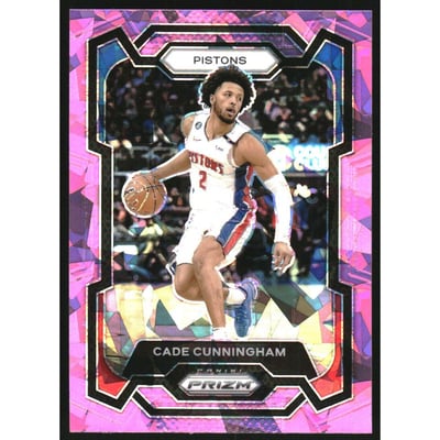 2023-24 Panini Prizm Prizms Pink Ice #11 Cade Cunningham