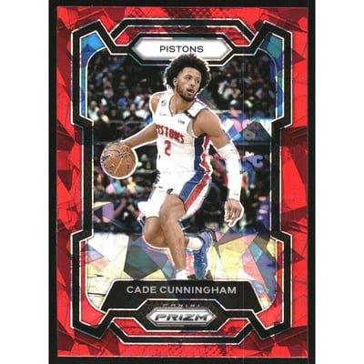 2023-24 Panini Prizm Prizms Red Ice #11 Cade Cunningham