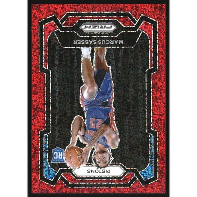 2023-24 Panini Prizm Prizms Red Sparkle #174 Marcus Sasser
