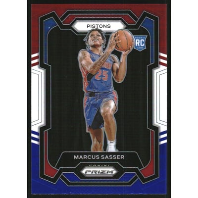 2023-24 Panini Prizm Prizms Red White and Blue #174 Marcus Sasser